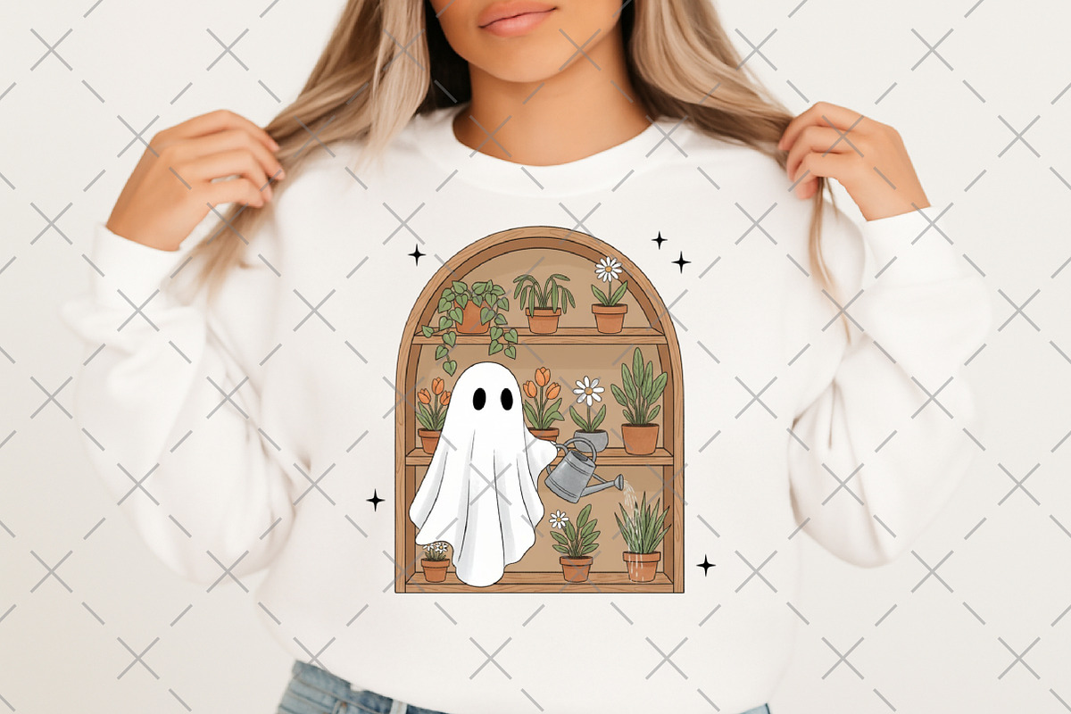 Cute Ghost Plant Lover Png, an Illustration by Craft Nest (Photo 2 of 6)