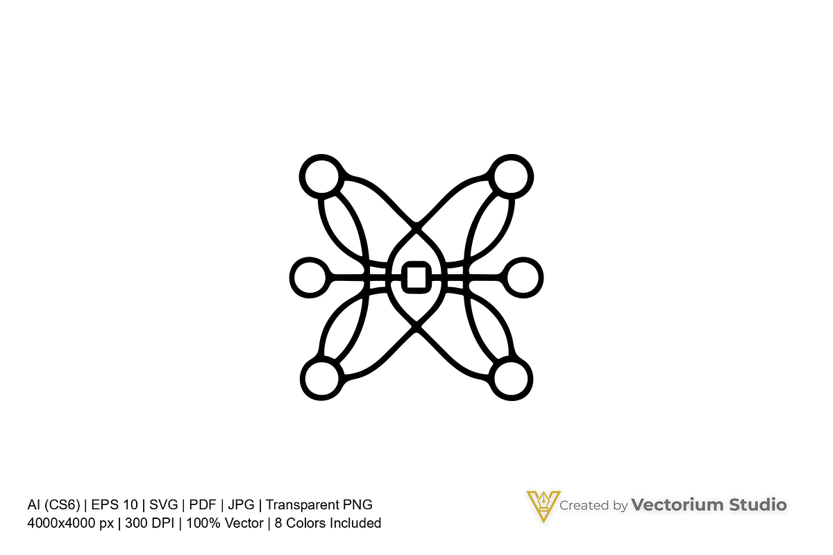 Abstract Network Connection Logo, a Branding & Logo Template by Vectorium Studio (Photo 3 of 16)