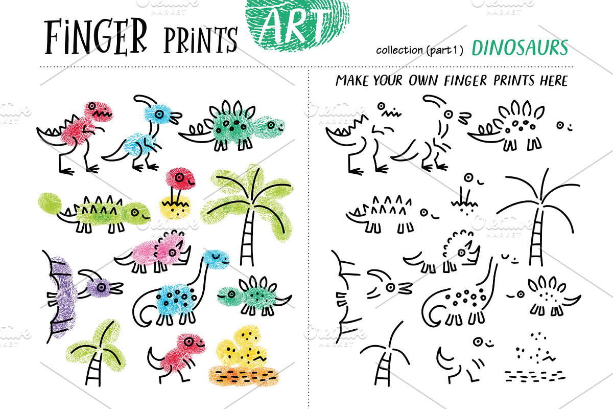 Finger prints ART (part 3), an Animal Illustration by Alena Razumova (Photo 2 of 12)