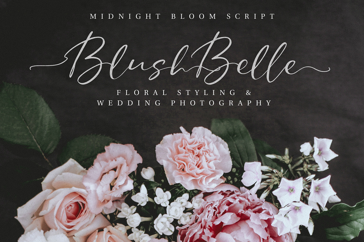 Midnight Bloom Script +18 Free Logos, a Script Font by Pink Coffie (Photo 14 of 15)