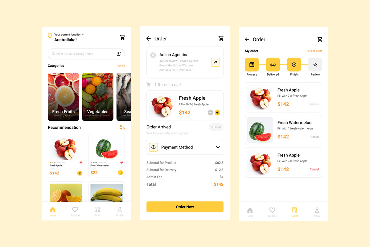 Grocery Delivery App UI Kit preview 3