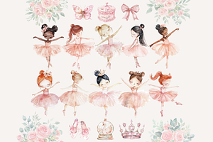 Pink Ballerina Swan Lake Clipart