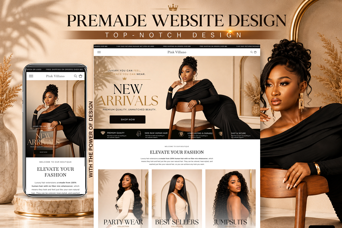Luxe Shopify Fashion Website Theme, a Shopify Template by WeBuildBrand (Photo 1 of 5)