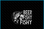 Beer Fishy Fishy Funny Fishing SVG, a Graphic by Creativeusart (Thumbnail 2 of 4)