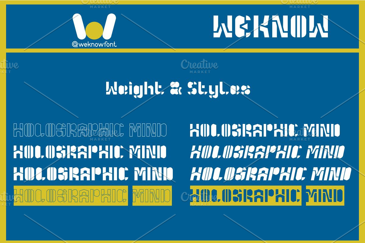 Holographic Mind font, a Font by weknow (Photo 7 of 8)