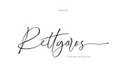 Rettgaros Script, a Script Font by Realtype (Thumbnail 1 of 12)