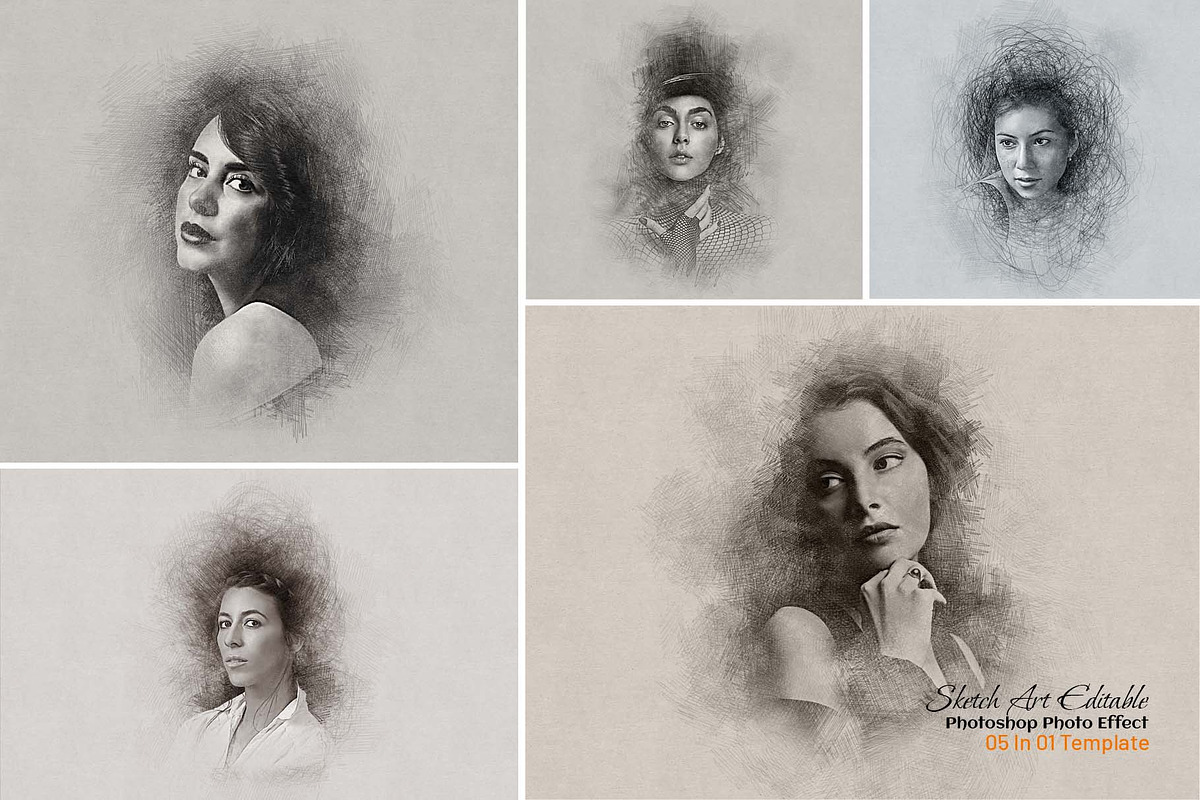 Sketch Art Editable Photo Effect, an Action Add-On by Photoshop Action (Photo 1 of 16)