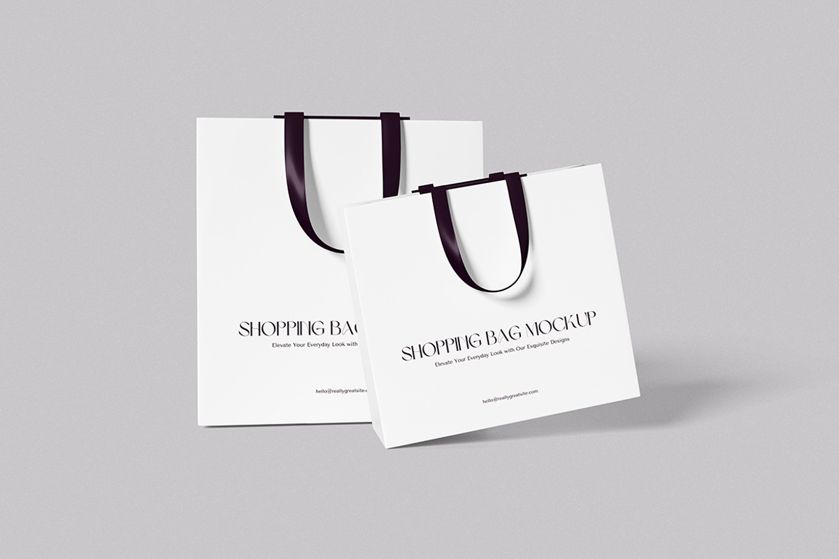 High-Quality Shopping Bag Mockup, an Advertising Mockup by swsi-studio (Photo 4 of 5)