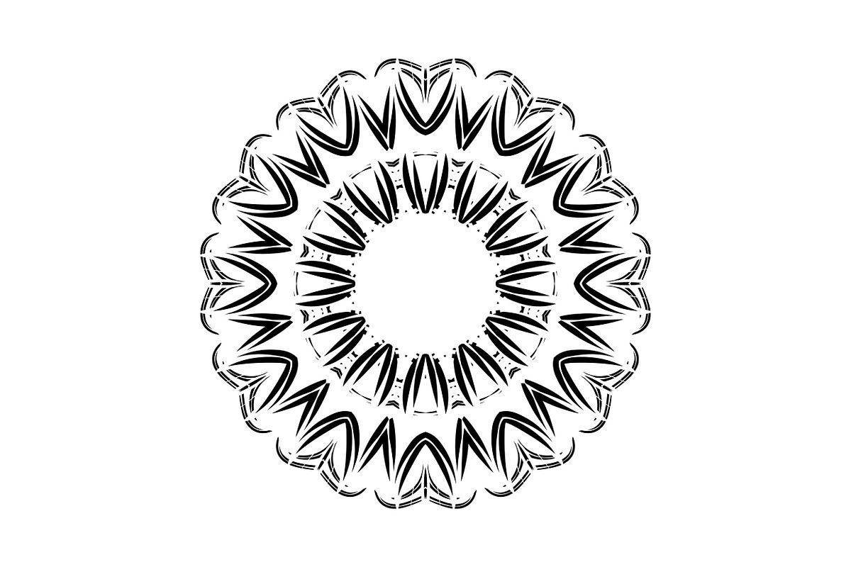 Ornamental Black White Mandala Pack, a Decorative Illustration by NJ Himel (Photo 28 of 103)