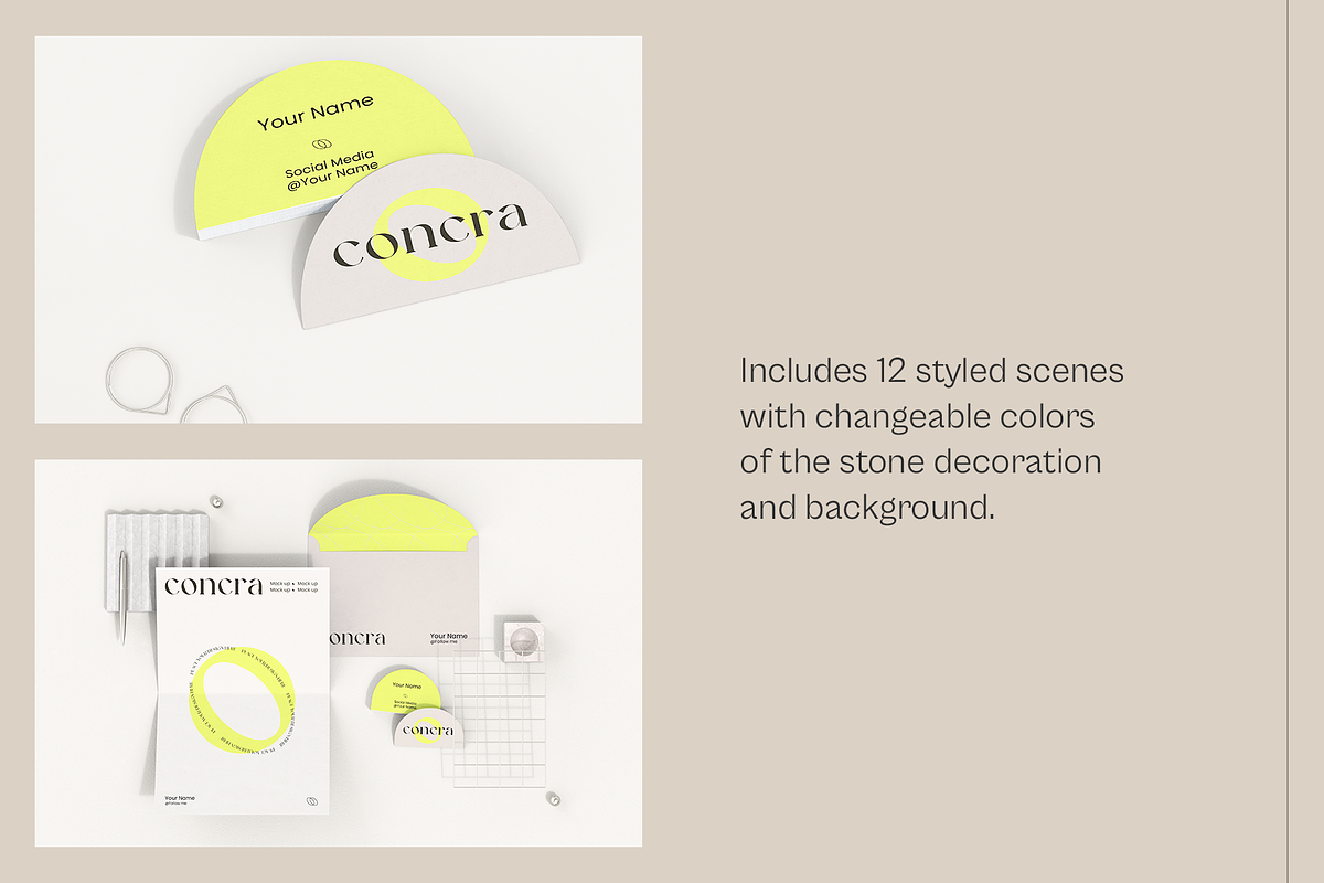 CONCRA | Branding Mockups, a Product Mockup by Valentina Todorova (Photo 4 of 8)