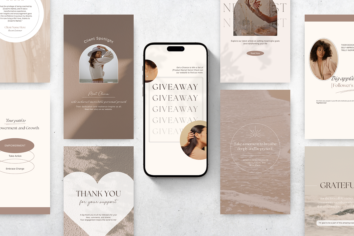 Coach Social Media Branding Bundle, a Social Media Template by DigiPax (Photo 4 of 15)