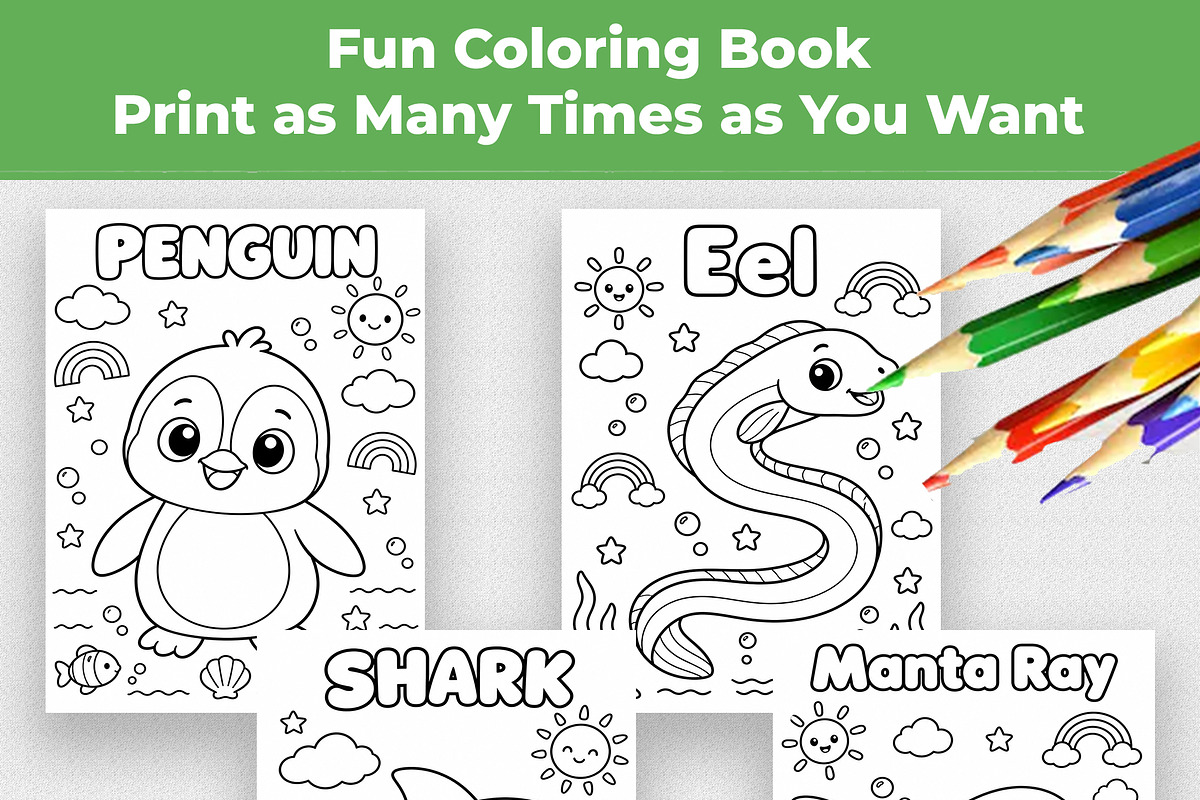 Animal Coloring Book for Kids, an Education Illustration by Mohammad Sarfaraz (Photo 6 of 13)