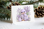 Vintage Christmas Woman Clipart, a Seasonal Illustration by Canvas Craft (Thumbnail 7 of 10)