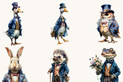 Victorian Animals Clipart Bundle, an Animal Illustration by Design Scotch (Thumbnail 4 of 8)