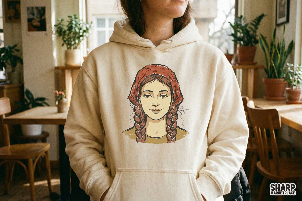 Boho Woman With Braids PNG, Hand, an Illustration by SharpMarketplace (Photo 2 of 4)