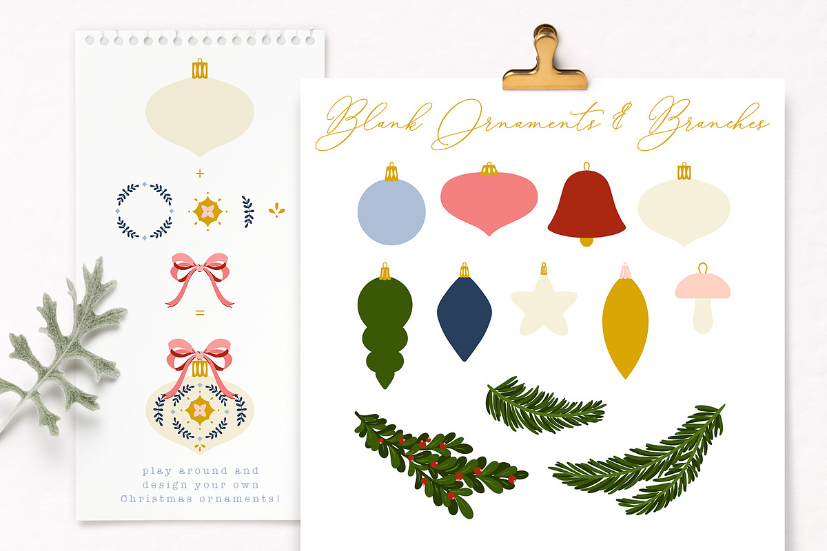 Christmas Folk Art Ornaments & More, a Seasonal Illustration by Inna Moreva (Photo 4 of 16)