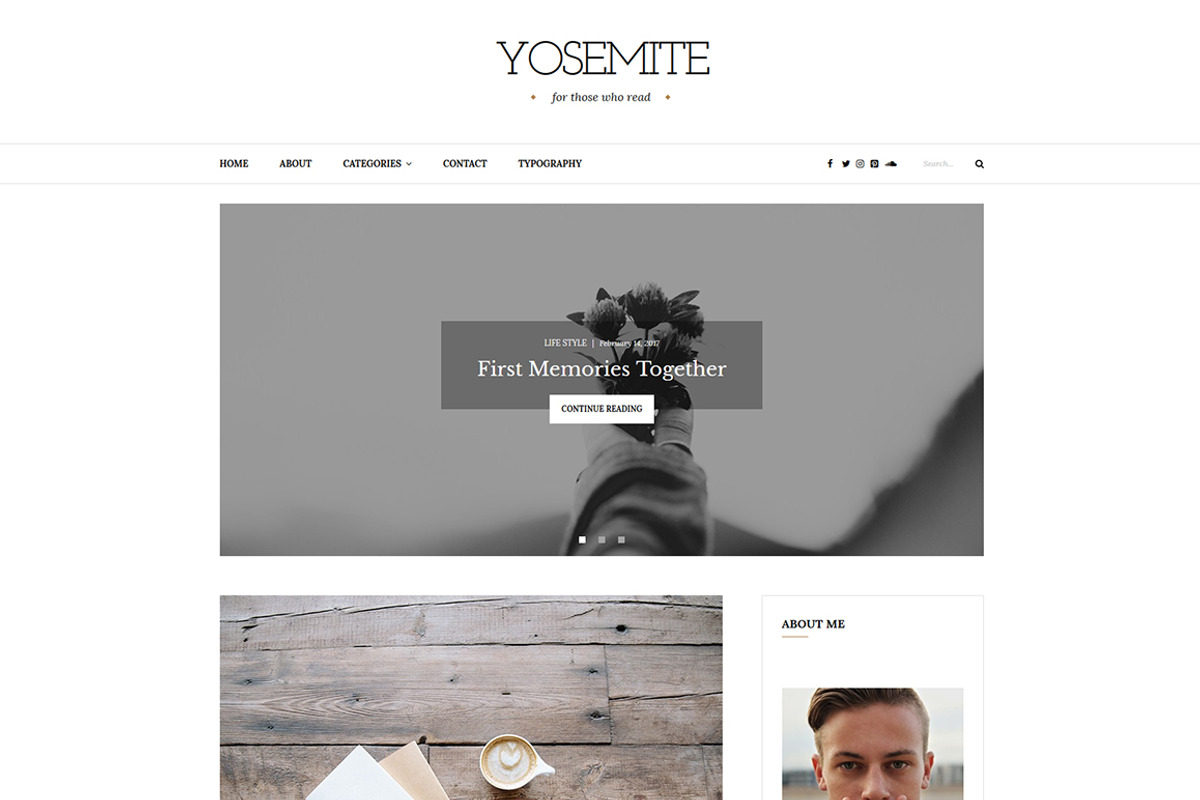Yosemite - A WordPress Blog Theme, a WordPress Template by GretaThemes (Photo 1 of 4)
