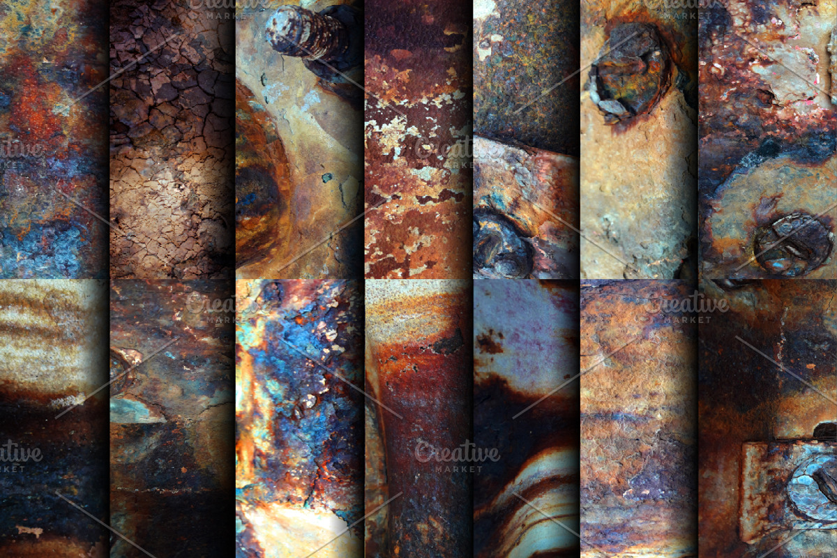 14 Rusted textures set., an Abstract Photo by redstudio (Photo 2 of 6)