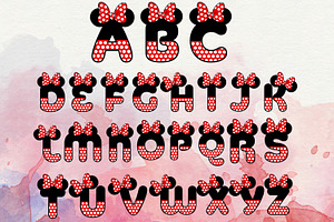 Minnie Alphabet Font - Png-svg-eps