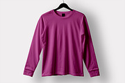 Long Sleeve Woman T-Shirt Mockup, a Shirt Mockup by Alhaytar (Thumbnail 2 of 2)