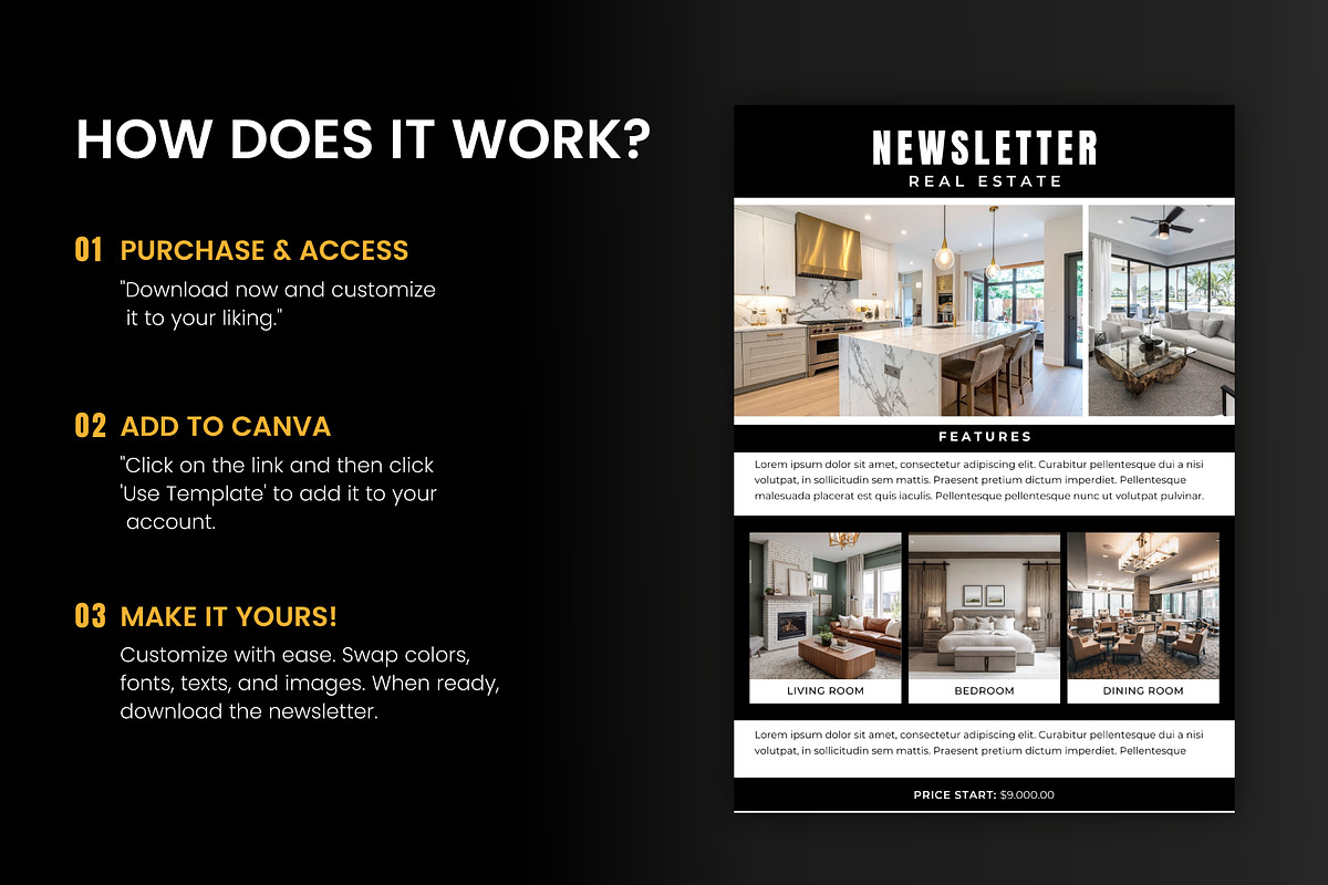 Real Estate Newsletter Template, a Print Template by Designmela01 (Photo 4 of 10)