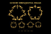 Luxury Ornamental Frame Vol.1, an Object Graphic by Bewalrus Studio (Thumbnail 1 of 4)
