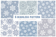 Seamless pattern with snowflakes, a Pattern Graphic by JulianArt (Thumbnail 1 of 7)