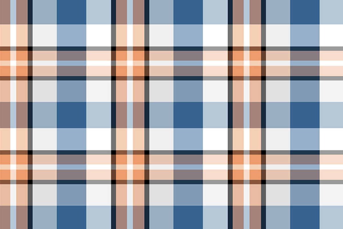 Peach Blue and Grey and Retro 60s Pl, a Pattern Graphic by Sharon Schwalbe (Photo 3 of 5)