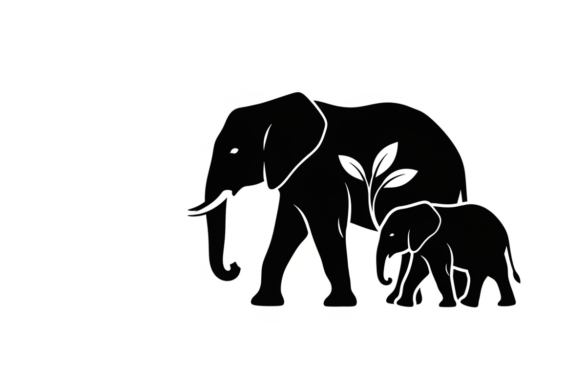elephant family silhouette design, an Illustration by Amazin_art (Photo 22 of 51)