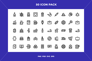 Bad habits icons, an Outline Icon by Wencory