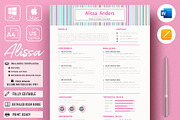 1 Page Resume Template, CV for Word, a Resume Template by HIRED Design Studio (Thumbnail 1 of 10)