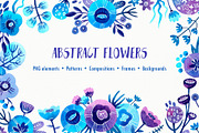 Abstract Flowers Watercolor set, an Illustration by Ekaterina Goncharova (Thumbnail 1 of 12)