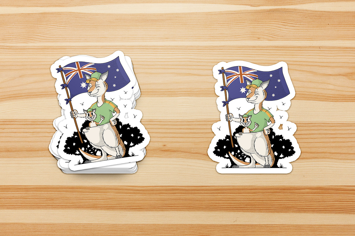 Happy Australian Kangaroo Mascot, a Branding & Logo Template by Judsart (Photo 3 of 3)