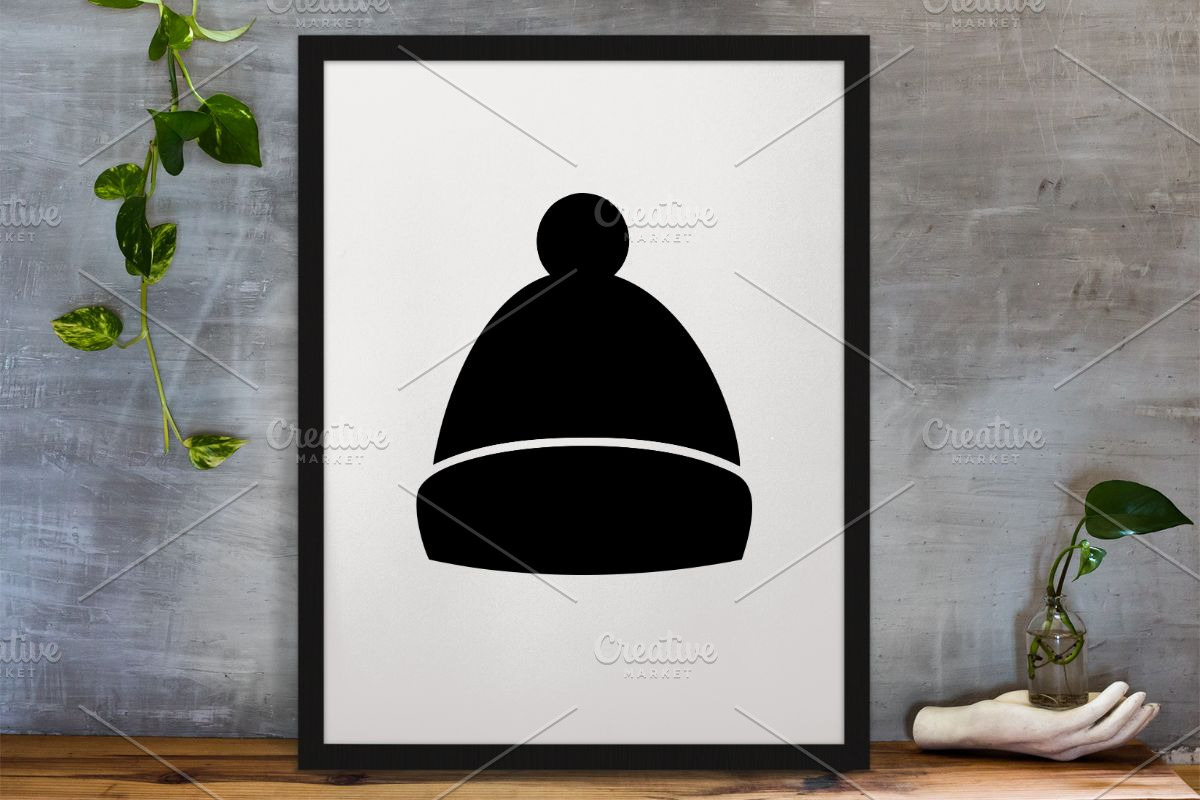 Knit Beanie Silhouette SVG, an Object Illustration by newminddesign (Photo 3 of 3)
