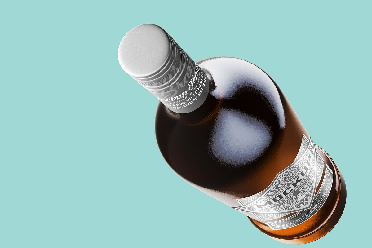 Vermouth Bottle Mockup, an Advertising Mockup by OneVectorStock (Photo 6 of 10)