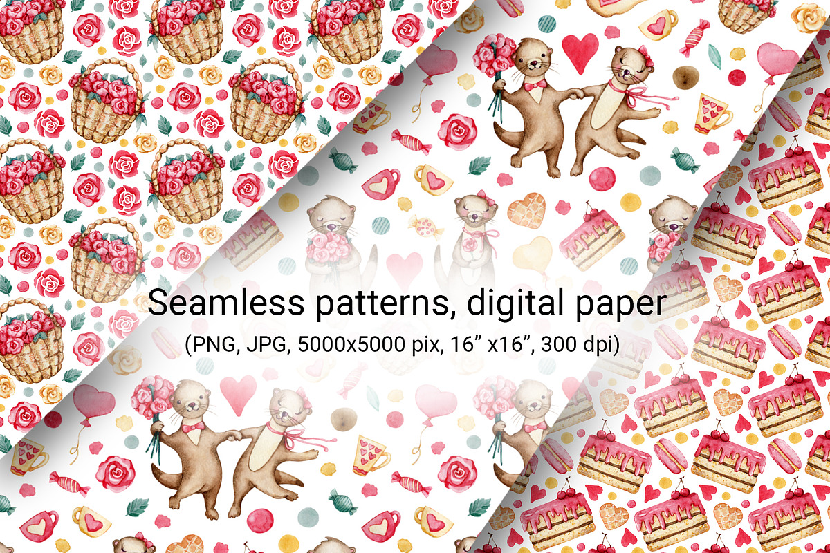 Love Otter, clipart, digital paper, an Animal Illustration by Artmanata (Photo 12 of 17)