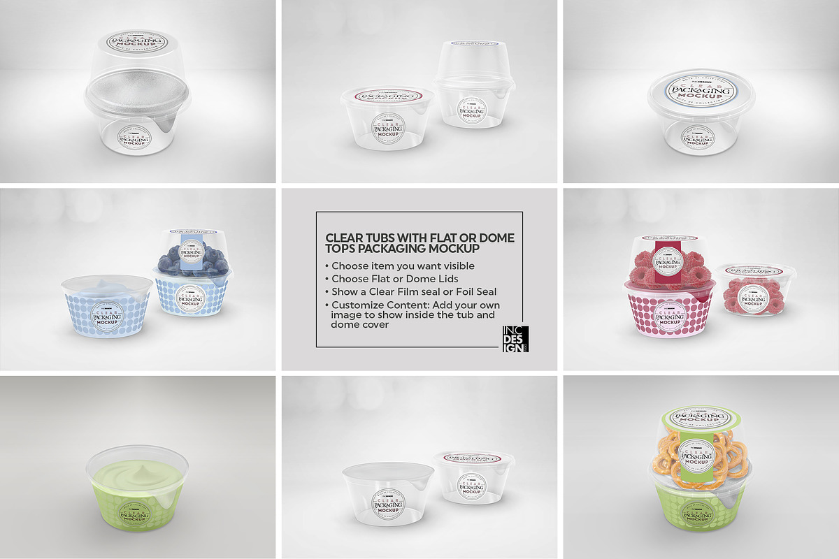 09 Clear Container Packaging Mockups, a Cups & Container Mockup by INCDesign (Photo 4 of 17)