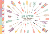 Vintage Girls Tribal Arrow Clipart, an Illustration by Amanda Ilkov (Thumbnail 1 of 4)
