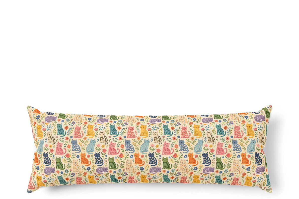 Colorful Cats Seamless Pattern, a Pattern Graphic by elfy creative (Photo 8 of 8)