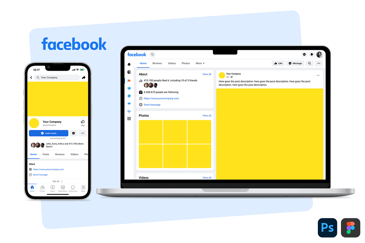 Social Media Branding Kit PSD Figma, a Social Media Template by Vitor Heinzen (Photo 24 of 33)