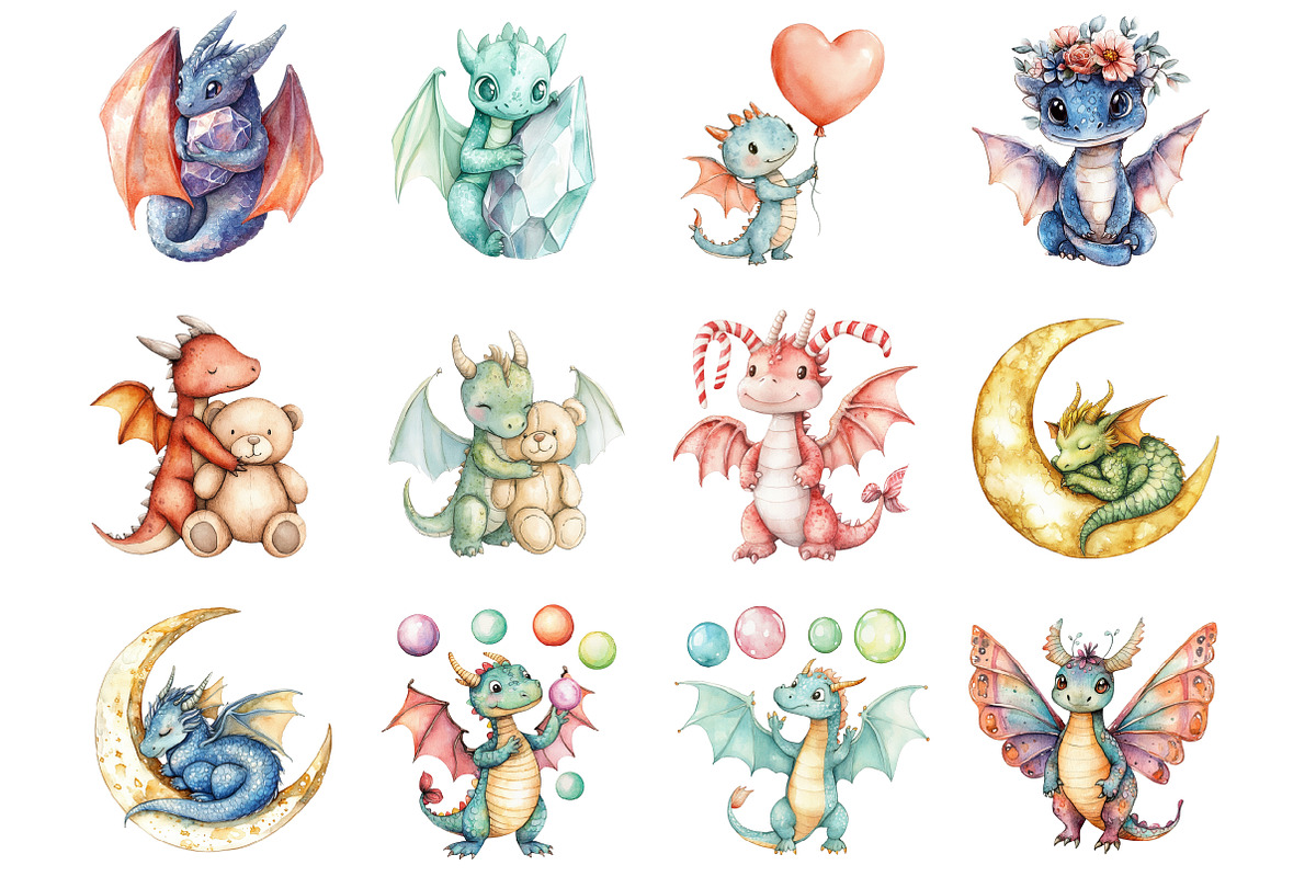Dragon Clipart, an Illustration by Design Market (Photo 2 of 3)