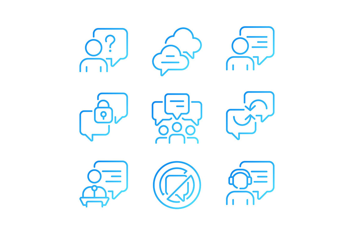 Speech balloons pixel perfect, an Outline Icon by IMG Visuals