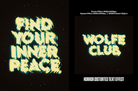 Horror Distorted Square,Poster Effec, a Layer Style Add-On by iDoodle Studio