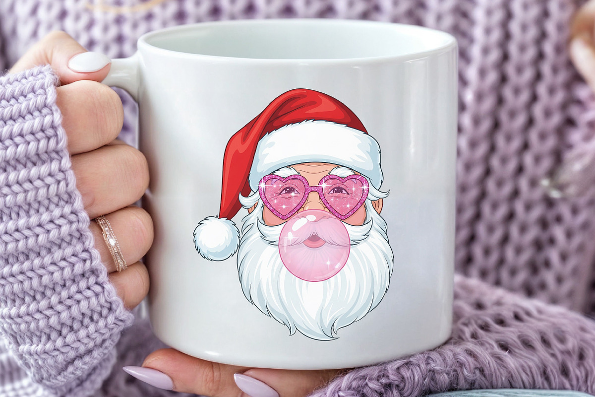 Pink Santa Png Santa Clipart, an Illustration by Black Bird Studio (Photo 3 of 4)