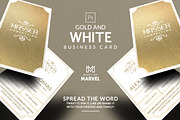Gold And White Business Card, a Business Card Template by Marvel (Thumbnail 1 of 6)