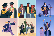 Graduation Illustration Art Set, an Education Illustration by Brickclay (Thumbnail 6 of 10)