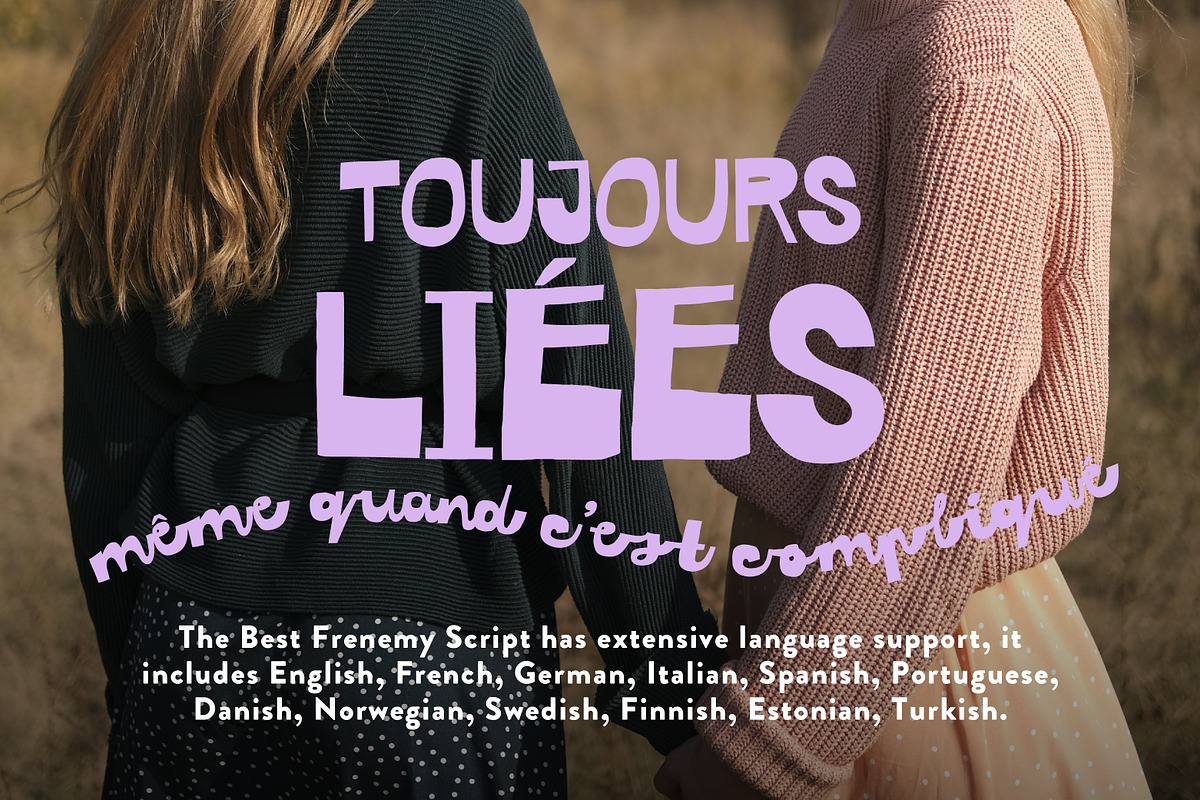 Best Frenemy Playful Vibe Script, a Script Font by Struvictory.art (Photo 8 of 9)