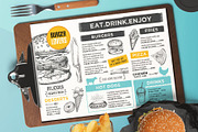 FREE! Trifold + Menu Template Burger, a Brochure Template by BarcelonaShop (Thumbnail 2 of 3)