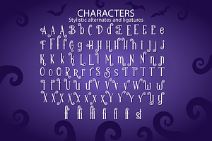 Black Cats And Witches Hats Font Duo