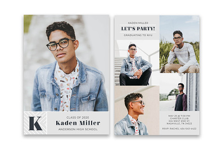 Senior Graduation Card Template, an Invitation Template by Sweet Little Muse